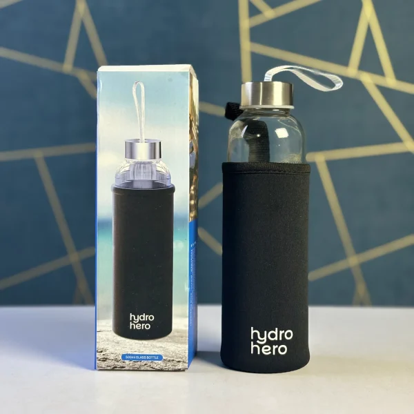 Hydro Hero Glass Bottle-500ml Hydro Hero Glass Bottle-500ml (P-2157)