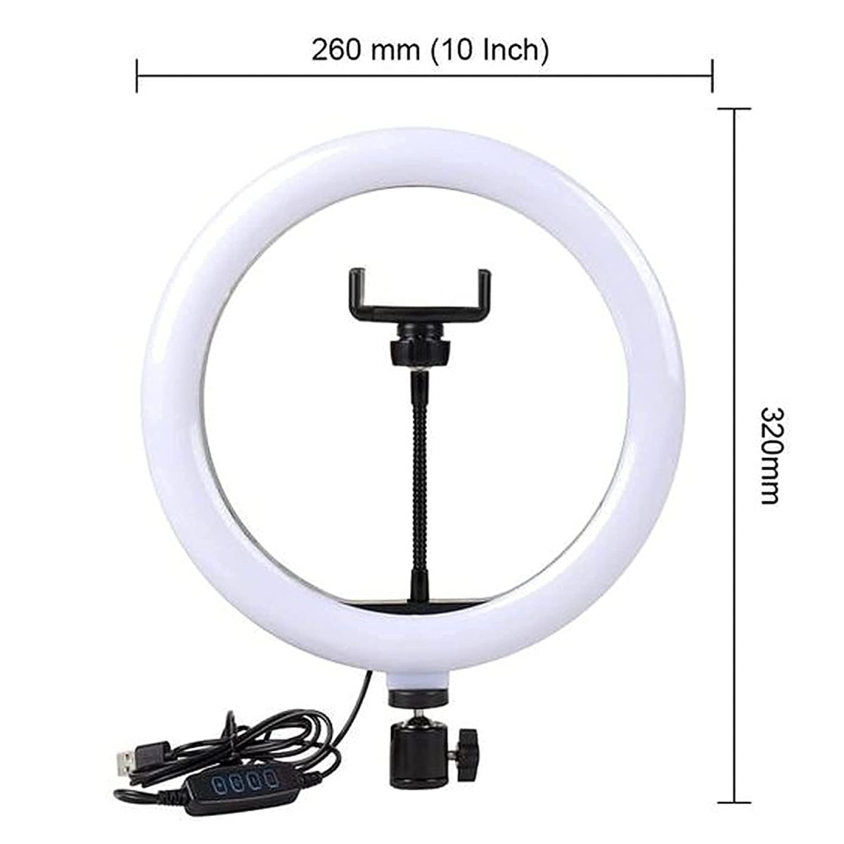 6 Fit Tripod Stand +10" Ring Light + K9 Microphone Combo - Image 2